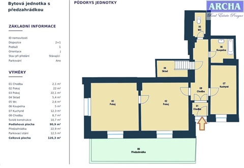 Prodej bytu 2+1, 126 m² 2