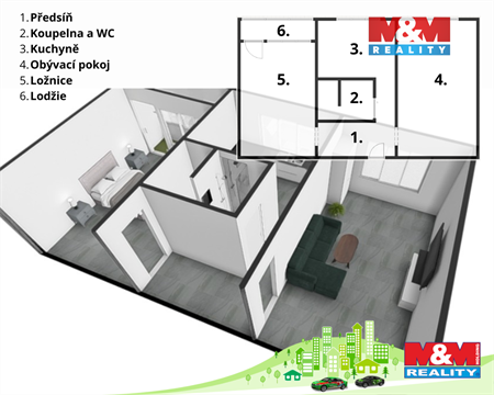 Prodej bytu 2+1, 63 m² 8
