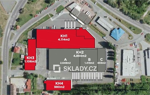 Pronájem skladu / haly, 1 106 m² - 2