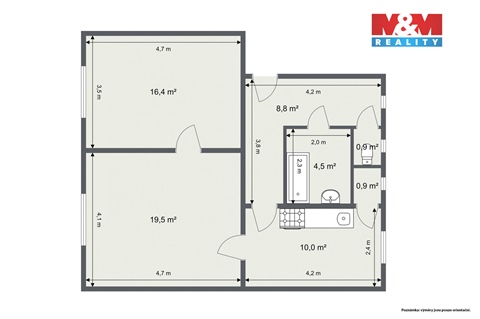 Prodej bytu 2+1, 61 m² - 10