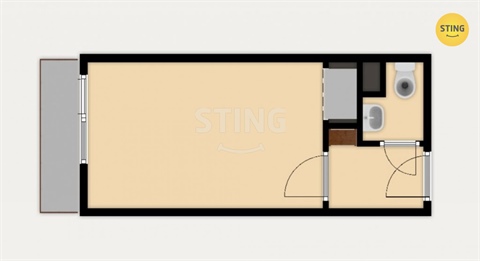 Pronájem bytu, 14 m² 2