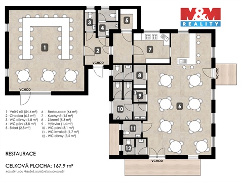 Prodej restaurace, 168 m² - 0