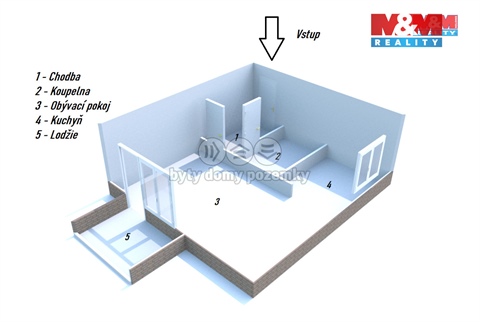 Pronájem bytu 1kk, 40 m² 6