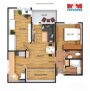 Pronájem bytu 3kk, 68 m² 10