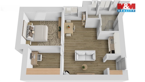 Pronájem bytu 2kk, 38 m² - 2