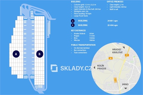 Pronájem skladu / haly, 11 000 m² - 0