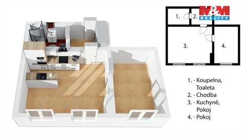 Prodej bytu 2kk, 47 m² 12