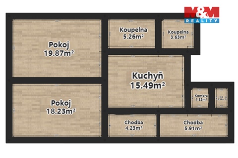 Pronájem bytu 2+1, 75 m² 4