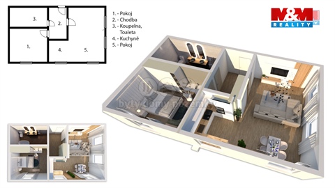 Prodej bytu 2kk, 51 m² 16