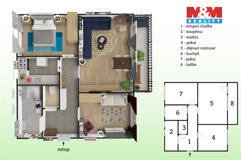 Prodej bytu 3+1, 100 m² - 0