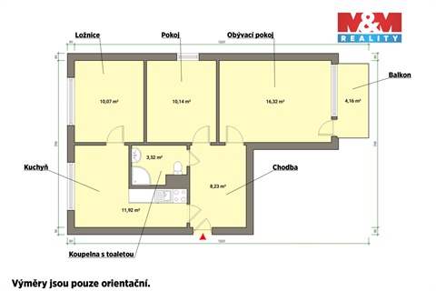 Prodej bytu 3+1, 59 m² - 2