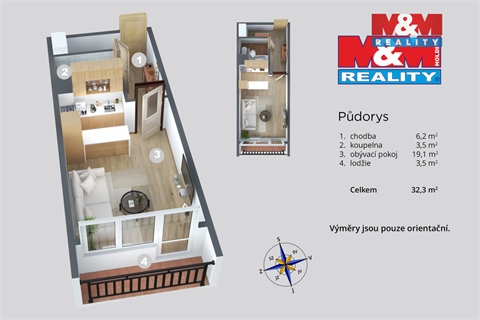 Prodej bytu 1kk, 28 m² 24