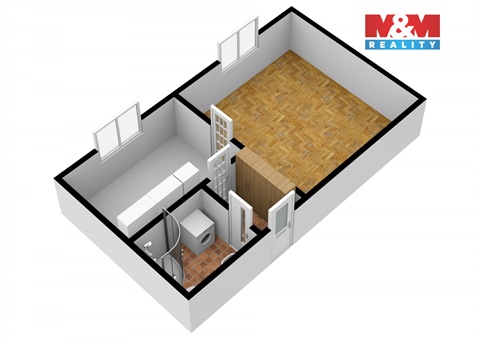 Pronájem bytu 1+1, 30 m² 8