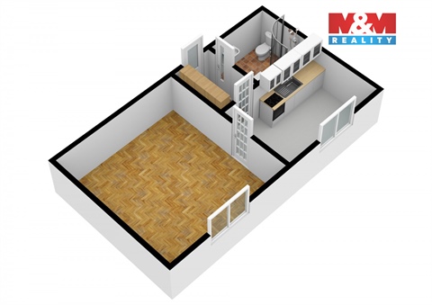 Pronájem bytu 1+1, 30 m² - 8