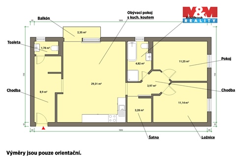 Pronájem bytu 3kk, 73 m² - 4