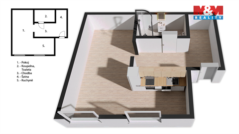 Prodej bytu 1kk, 35 m² - 20