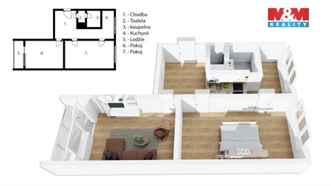 Prodej bytu 2+1, 62 m² - 2