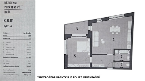 Pronájem bytu 2kk, 63 m² - 12