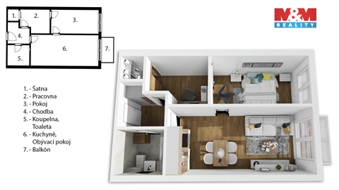 Prodej bytu 2kk, 53 m² - 18