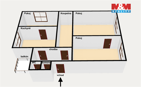 Prodej bytu 3+1, 84 m² - 10