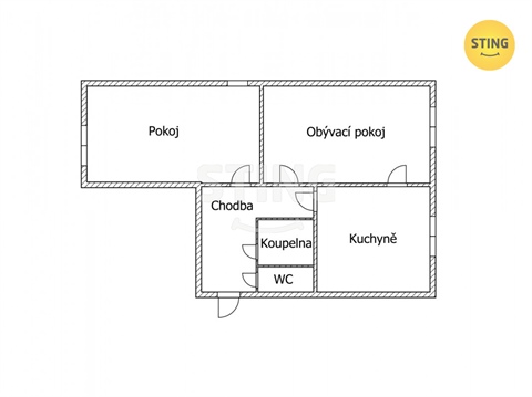 Pronájem bytu 2+1, 55 m² - 4