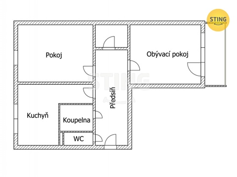 Prodej bytu 2+1, 50 m² - 4