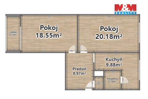 Pronájem bytu 2+1, 61 m² 10