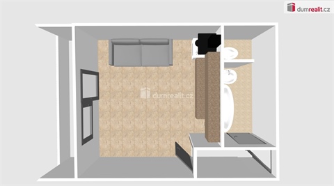 Pronájem bytu 1kk, 20 m² 2