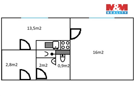 Prodej bytu 1+1, 35 m² - 0