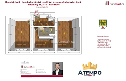 Prodej bytu 2+1, 59 m² - 0