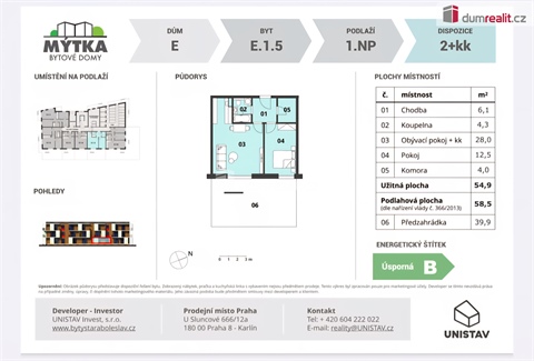 Pronájem bytu 2kk, 55 m² 2