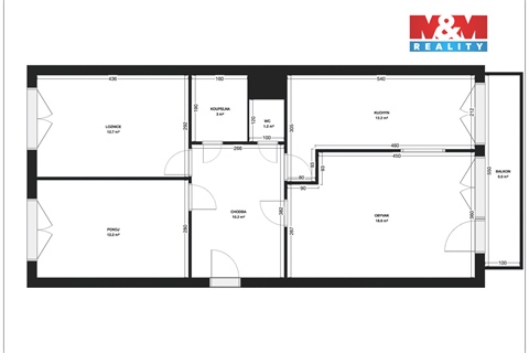 Pronájem bytu 3kk, 73 m² - 16