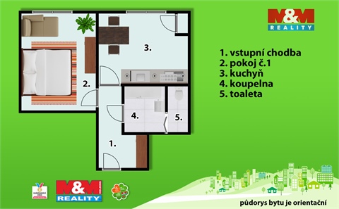Pronájem bytu 1+1, 34 m² - 6