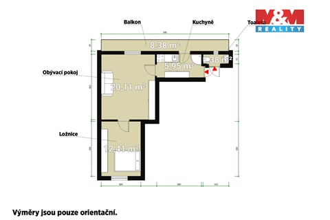Pronájem bytu 2+1, 40 m² 10