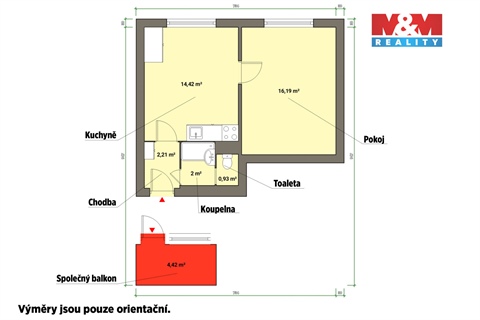 Prodej bytu 1+1, 41 m² - 2
