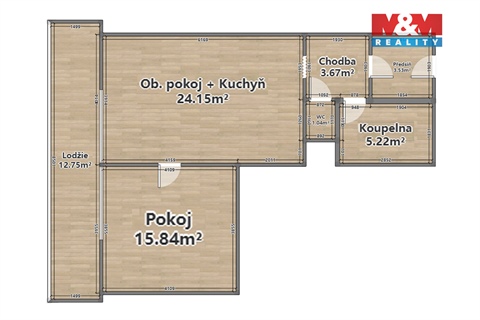 Pronájem bytu 2kk, 54 m² 8