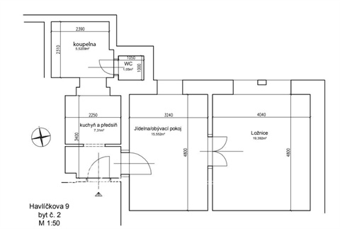 Pronájem bytu 2+1, 51 m² - 16