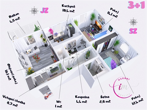 Prodej bytu 3+1, 70 m² 22