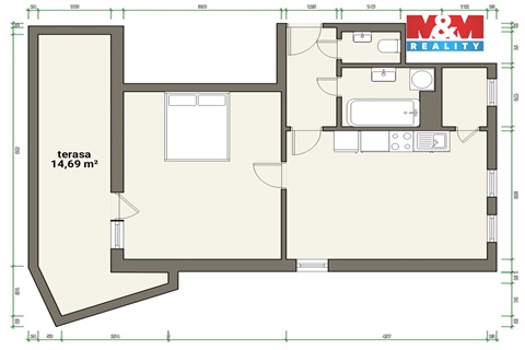 Prodej bytu 2kk, 49 m² - 2