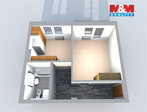 Pronájem bytu 1+1, 33 m² - 8