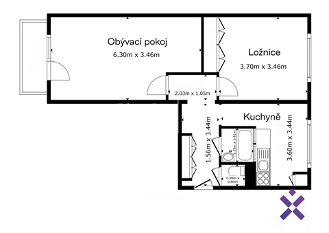 Prodej bytu 2+1, 51 m² 16