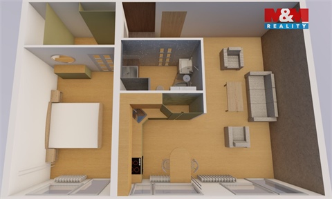 Prodej bytu 2kk, 56 m² - 0