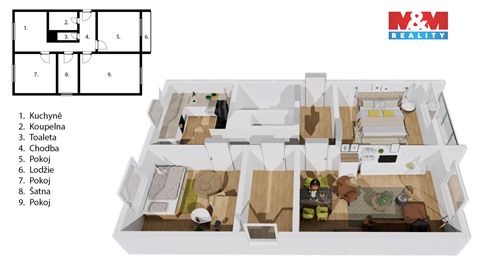 Prodej bytu 4+1, 75 m² 4