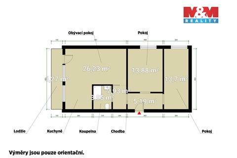 Pronájem bytu 3kk, 65 m² - 14