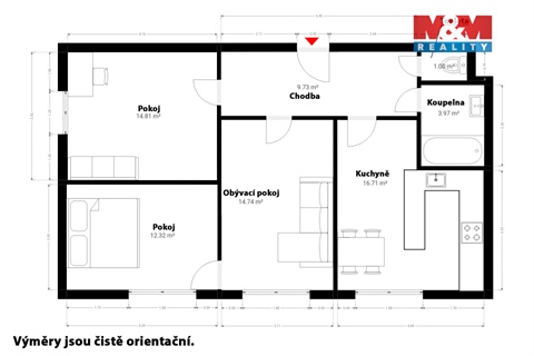 Prodej bytu 3+1, 76 m² - 14
