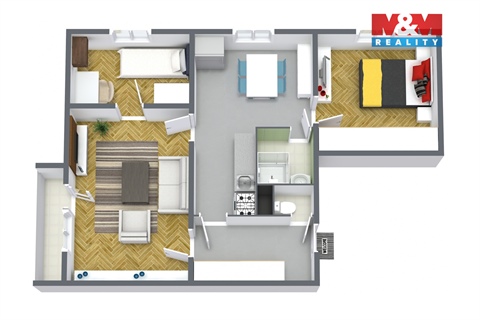 Prodej bytu 3+1, 58 m² 4