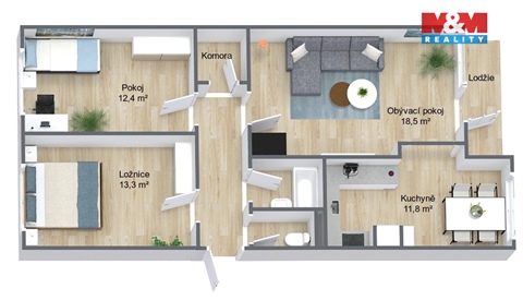Prodej bytu 3+1, 68 m² - 12