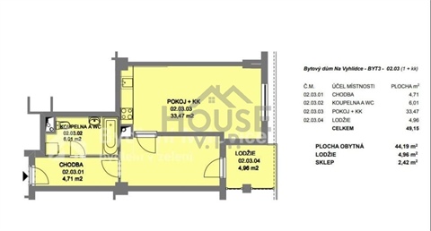 Prodej bytu 2kk, 49 m² 14