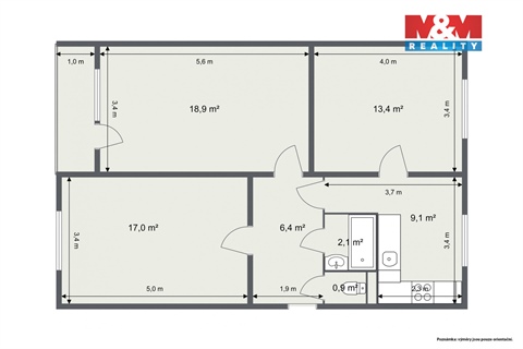 Prodej bytu 3+1, 73 m² - 10