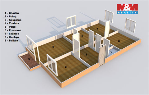 Pronájem bytu 4+1, 72 m² 6